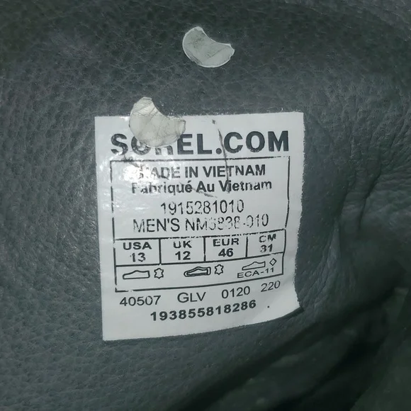 Sorel mens leather boots - Picture 13 of 14